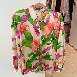 Zara Multicolor Floral Blouse